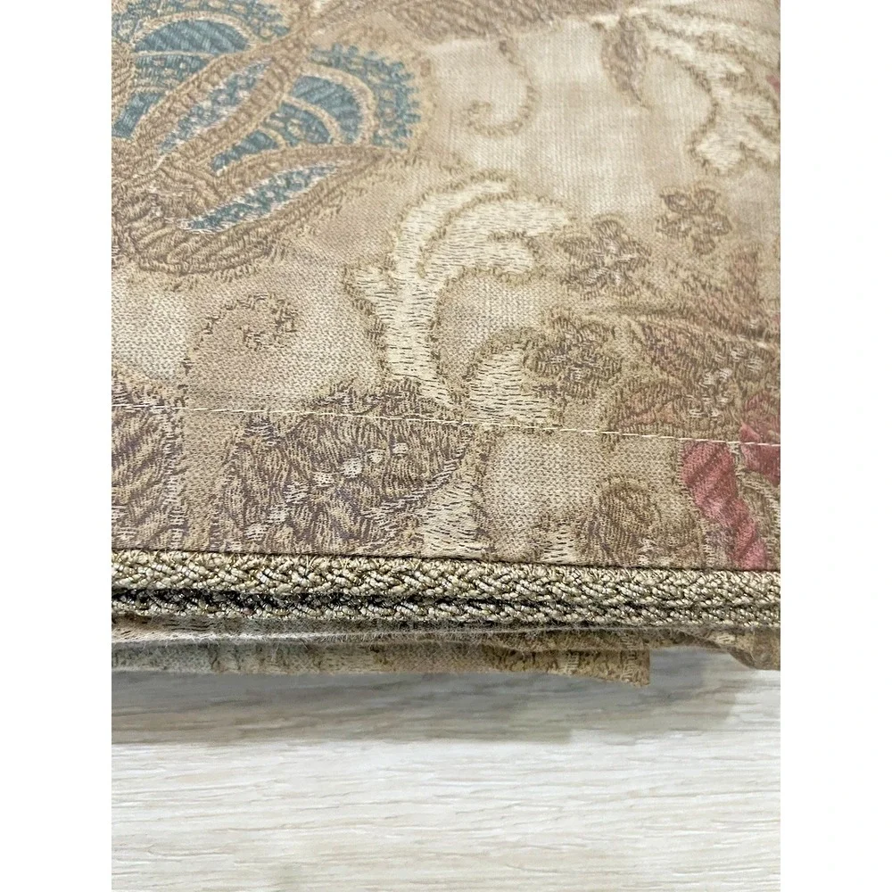 Vtg Ralph Lauren Venetian Court Neutral Tapestry Look KING Duvet Comforter